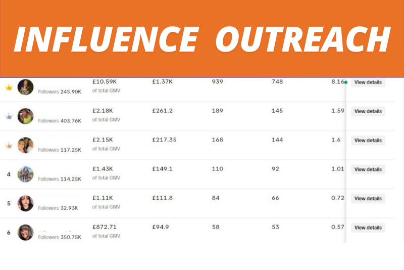 tiktok shop influencer outreach